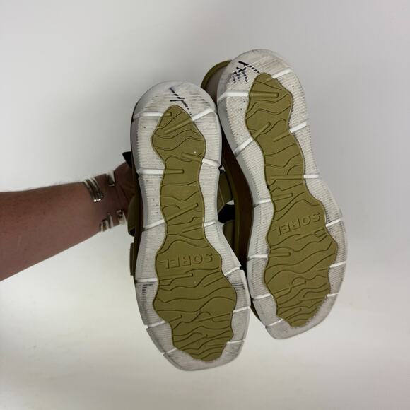 Sorel Joanie III Wedge Sandals Women's 8.5 Olive Green Suede Ankle Strap Buckle - Picture 8 of 10